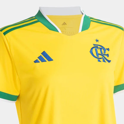 Camisola FEMININA Flamengo Brasil Copa do Mundo 2026- Amarela