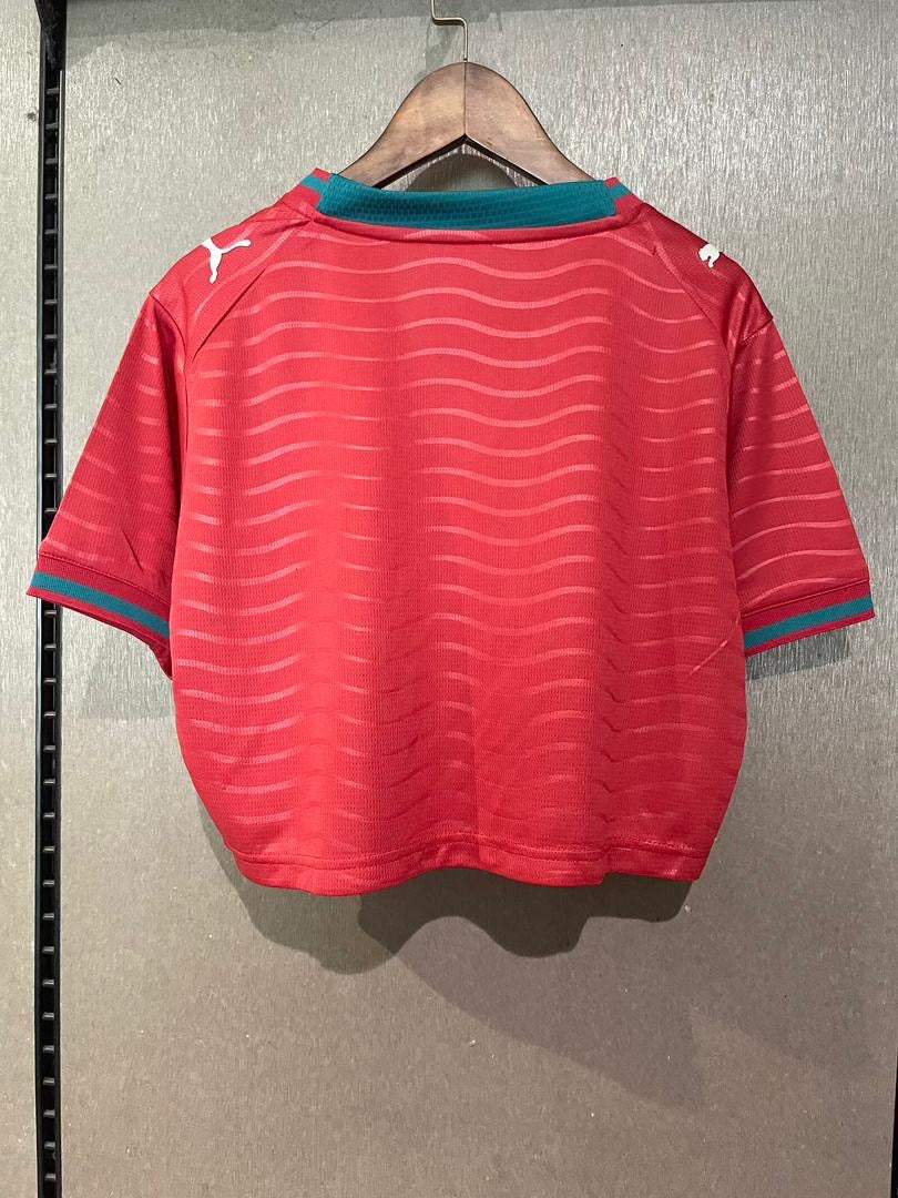CROPPED FEMININO Portugal principal vermelho 2025/26