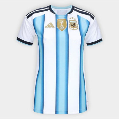 Camisola FEMININA Argentina principal azul e branca - Copa do Mundo 2026