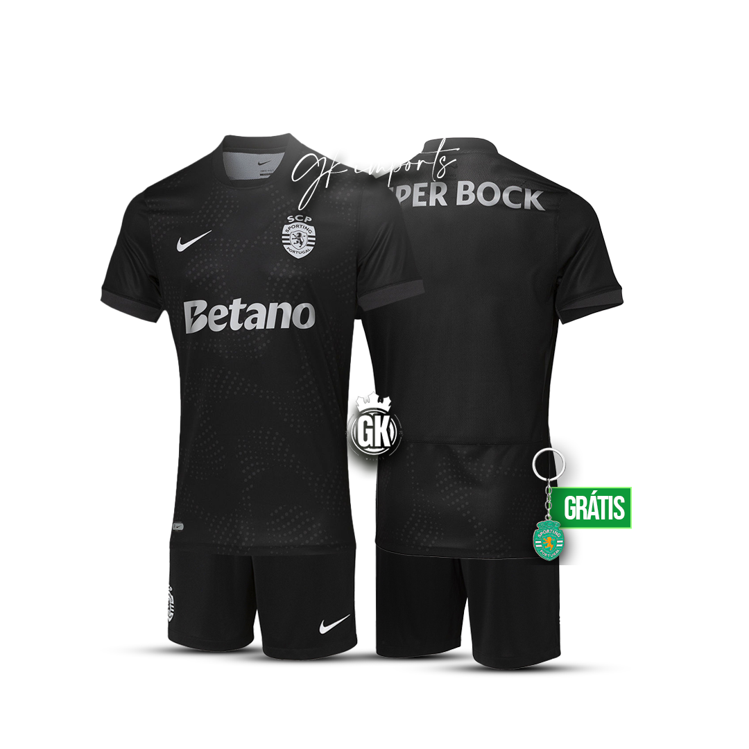 Conjunto infantil AWAY preto 2025/26