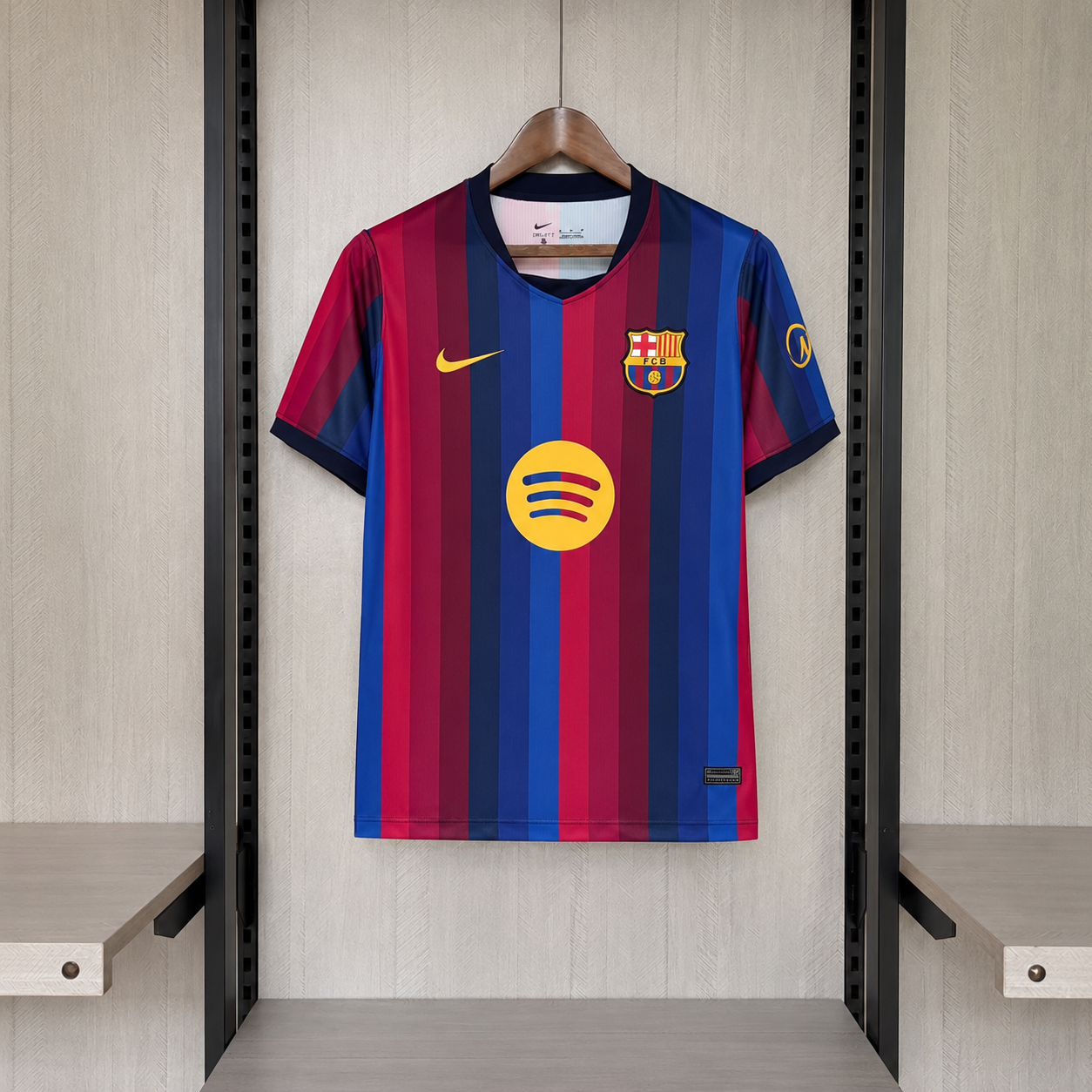 Camisola Barcelona home azul e vermelho 2026/27
