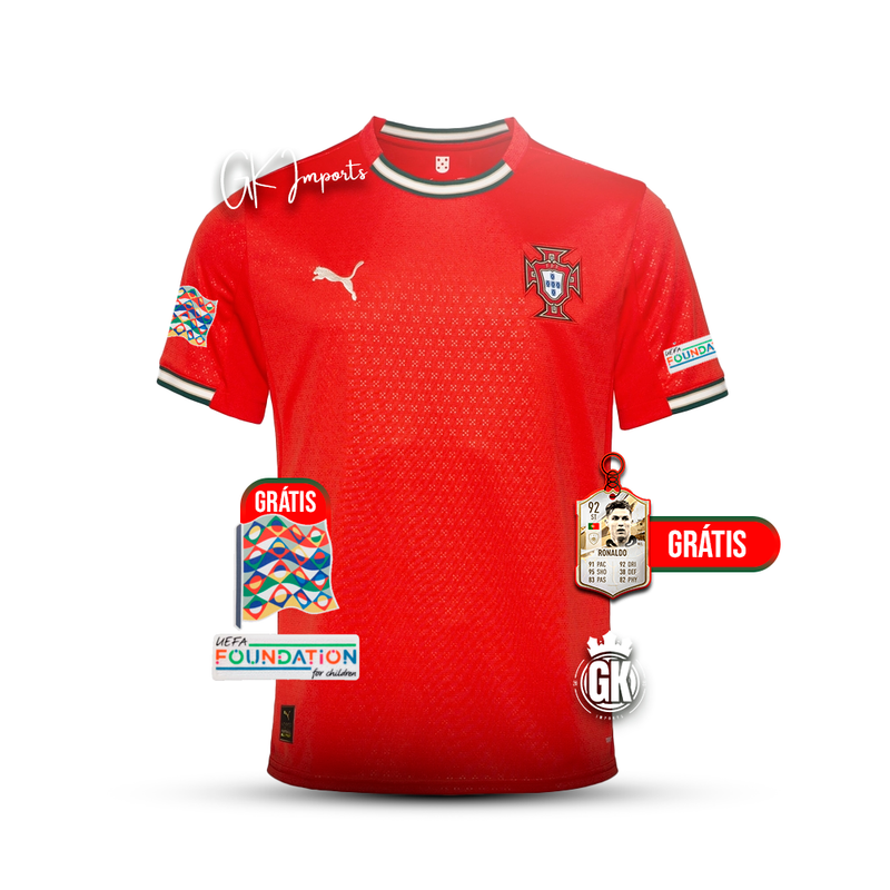 Camisola Seleção Portugal vermelha principal 2025