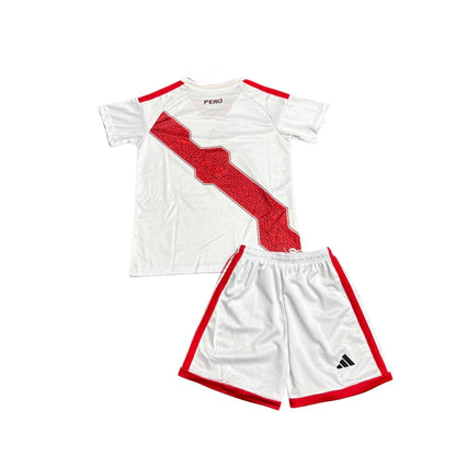 Conjunto infantil Seleção Peru principal branca COPA DO MUNDO 2026