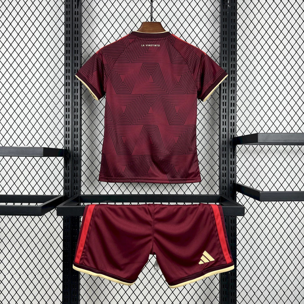 Conjunto infantil Seleção Venezuela principal vinho COPA DO MUNDO 2026