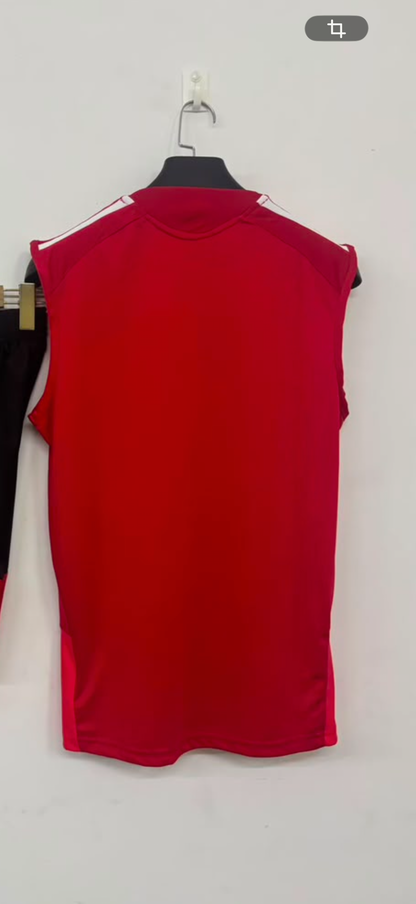 Camisola de treino sem mangas (cava) adulto águia vermelho e preto 2026/27