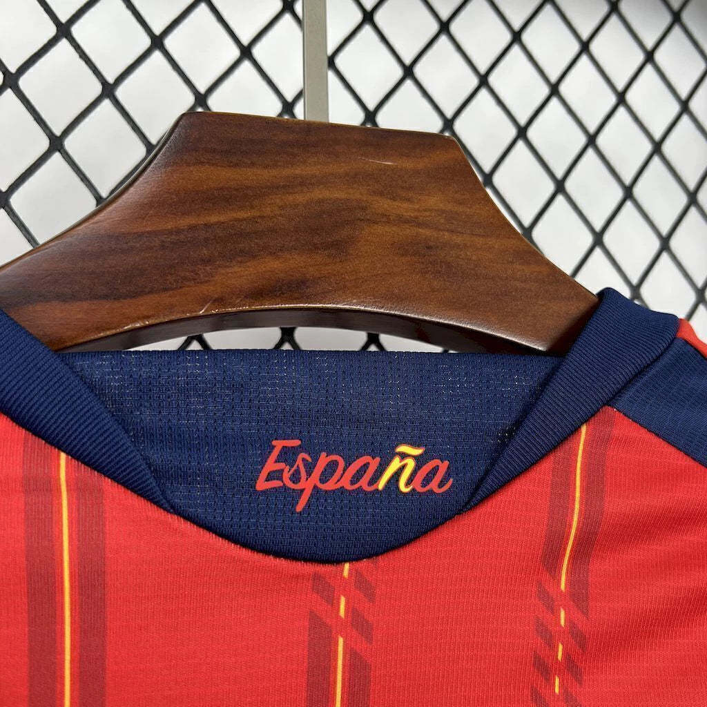 Camisola Seleção da Espanha MANGA LONGA principal vermelha - Copa do Mundo 2026