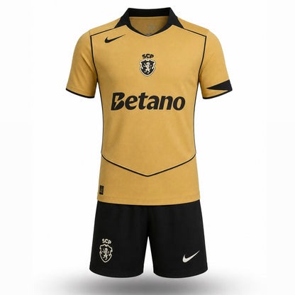 Conjunto infantil S C P alternativa TOTAL 90 dourada 2026/27 - [pré venda: 11 a 22 dias úteis]