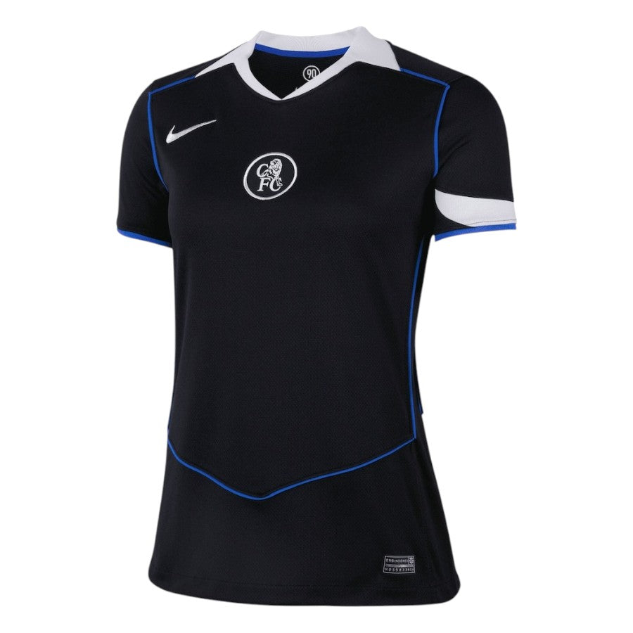 Camisola Chelsea FEMININA terceira TOTAL 90 2025/26 preta