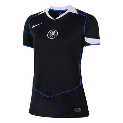 Camisola Chelsea FEMININA terceira TOTAL 90 2025/26 preta