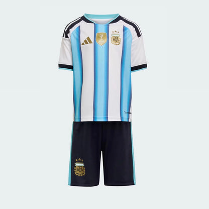 Conjunto infantil Seleção Argentina principal azul/branca COPA DO MUNDO 2026