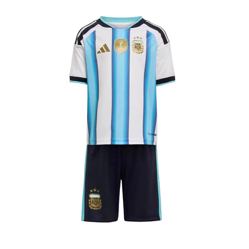 Conjunto infantil Seleção Argentina principal azul/branca COPA DO MUNDO 2026