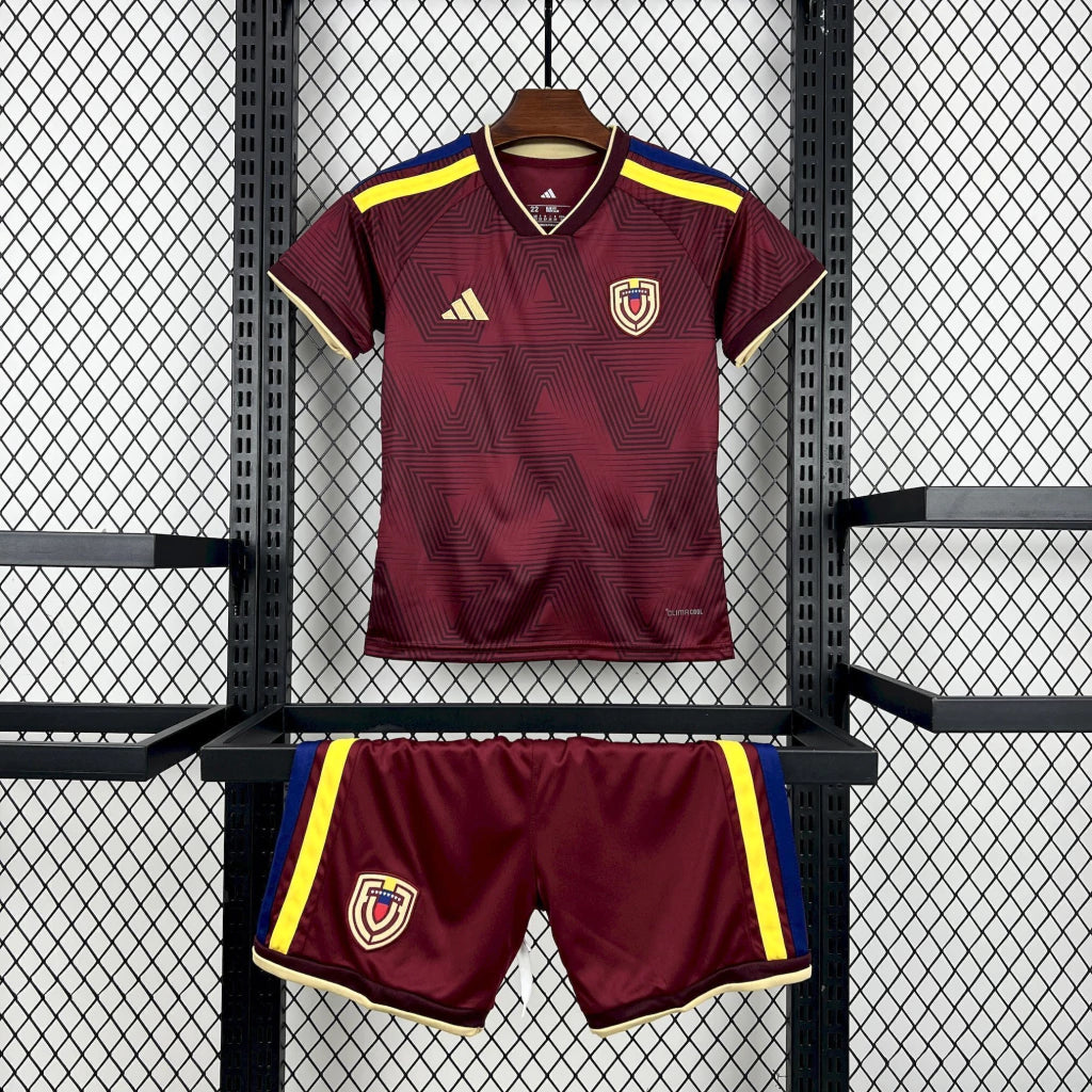 Conjunto infantil Seleção Venezuela principal vinho COPA DO MUNDO 2026