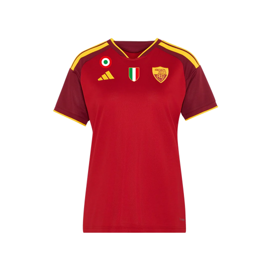 Camisola Roma Feminina principal vermelha 2026/27