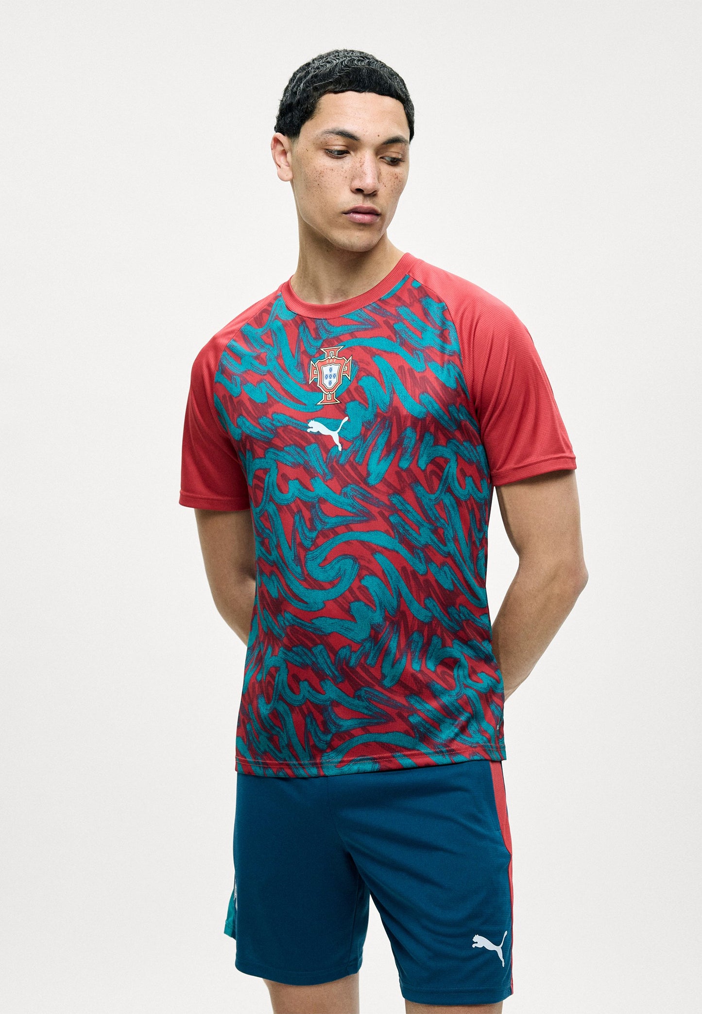 Camisola Portugal pré jogo l 2026/27 - vermelha e verde