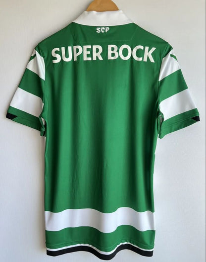 Camisola retrô principal 2018/19 verde e branca