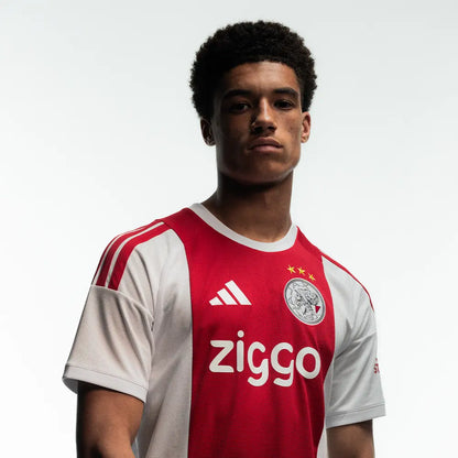 Camisola Ajax Principal Vermelha e Branca 2026/27 – imagem 3