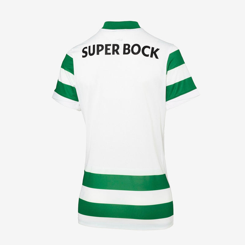 Camisola FEMININA principal 2025/26 verde e branca - LANÇAMENTO