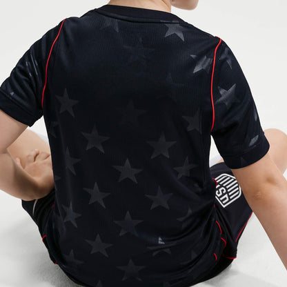 Conjunto infantil Seleção Estados Unidos alternativo preto COPA DO MUNDO 2026