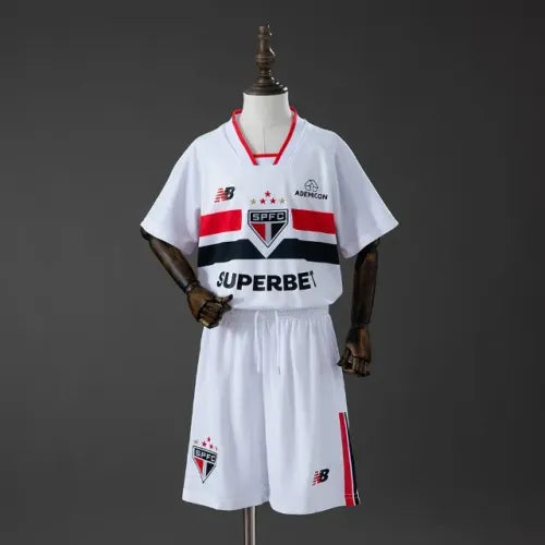 Conjunto Infantil São Paulo principal branca 2026/27