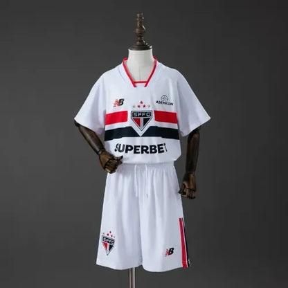 Conjunto Infantil São Paulo principal branca 2026/27