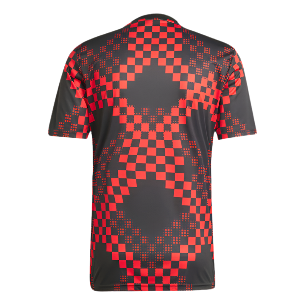 Camisola pré jogo vermelho/preto 2025/26