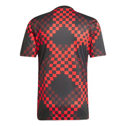Camisola pré jogo vermelho/preto 2025/26