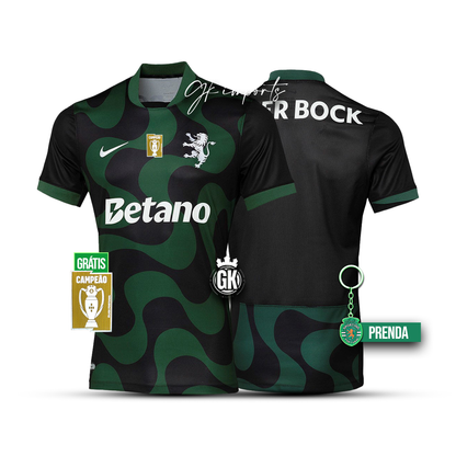 Camisola alternativa 2025/26 preto e verde