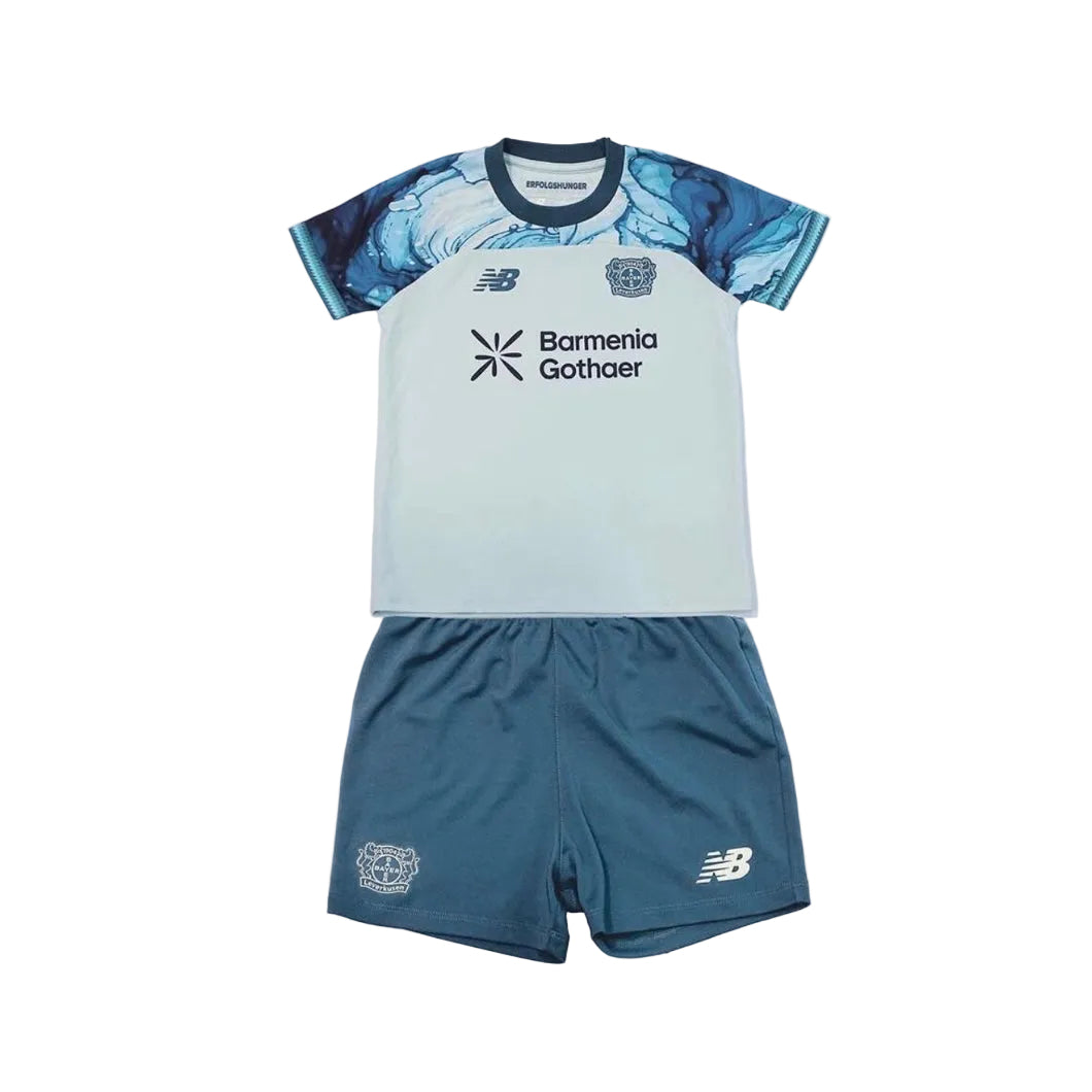 Conjunto Infantil Bayer Leverkusen alternativo azul 2026/27