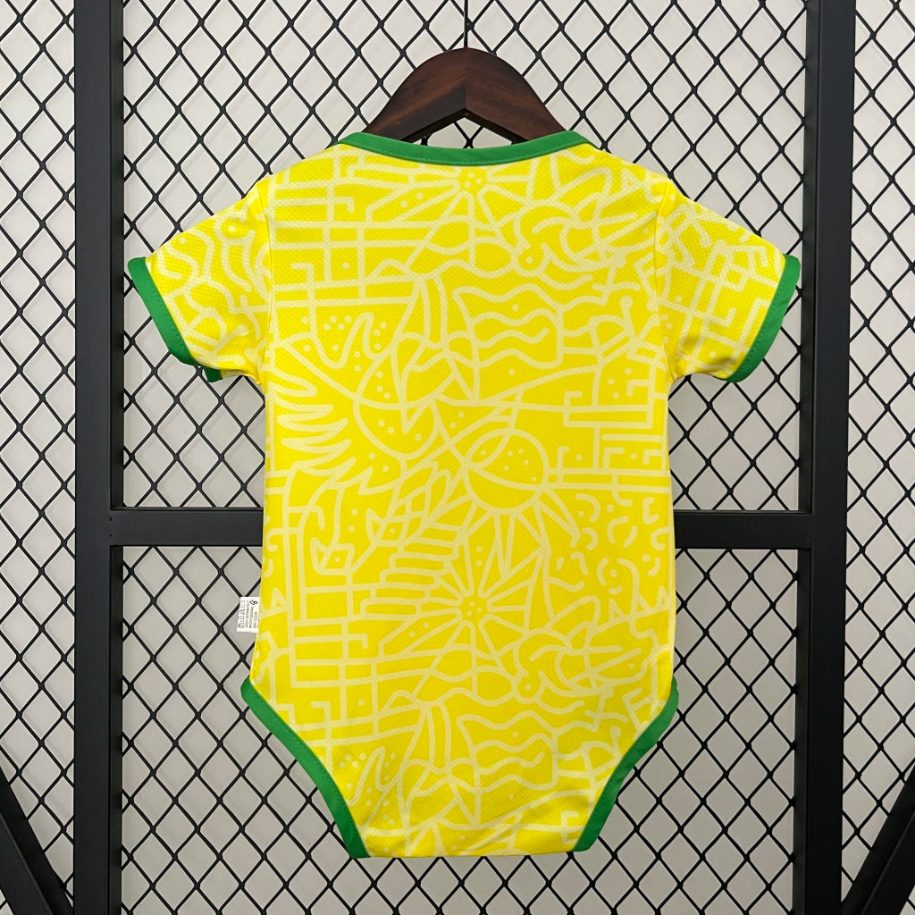 Body bebé Brasil Amarelo - 2025
