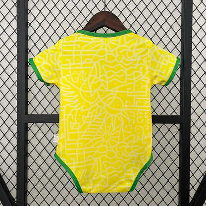 Body bebé Brasil Amarelo - 2025