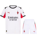 Conjunto Infantil Milan alternativo branco 2025/26