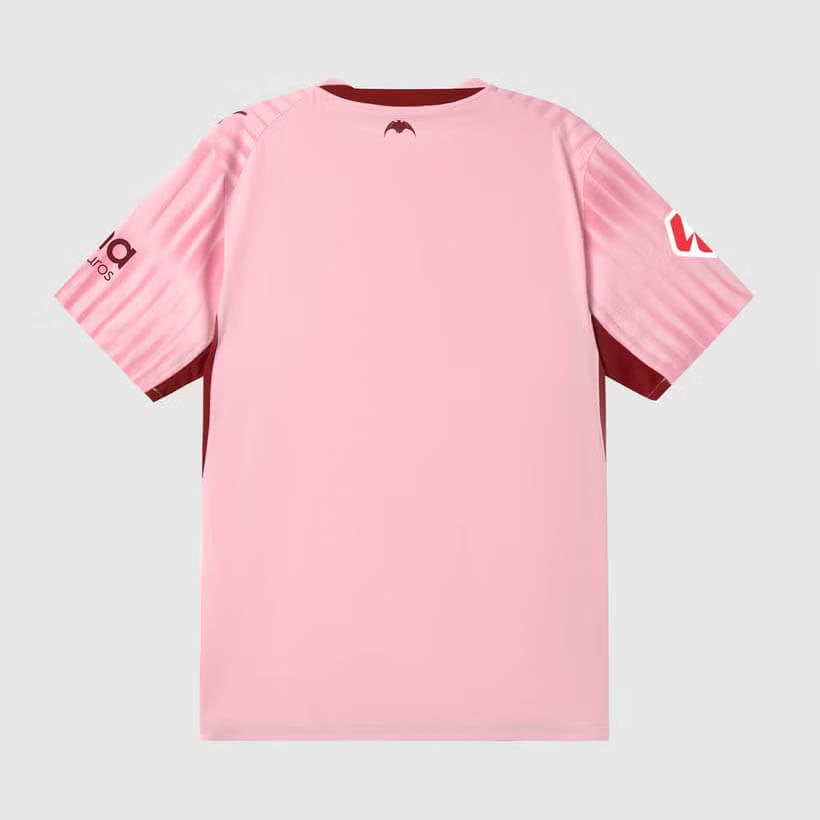 Camisola Valencia terceira rosa 2026/27
