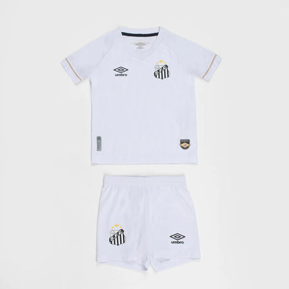 Conjunto Infantil Santos home branco 2026