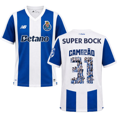 Camisola CAMPEÕES 31 dragão PRINCIPAL 2026/27 azul e branca – pré venda (11 a 22 dias úteis)