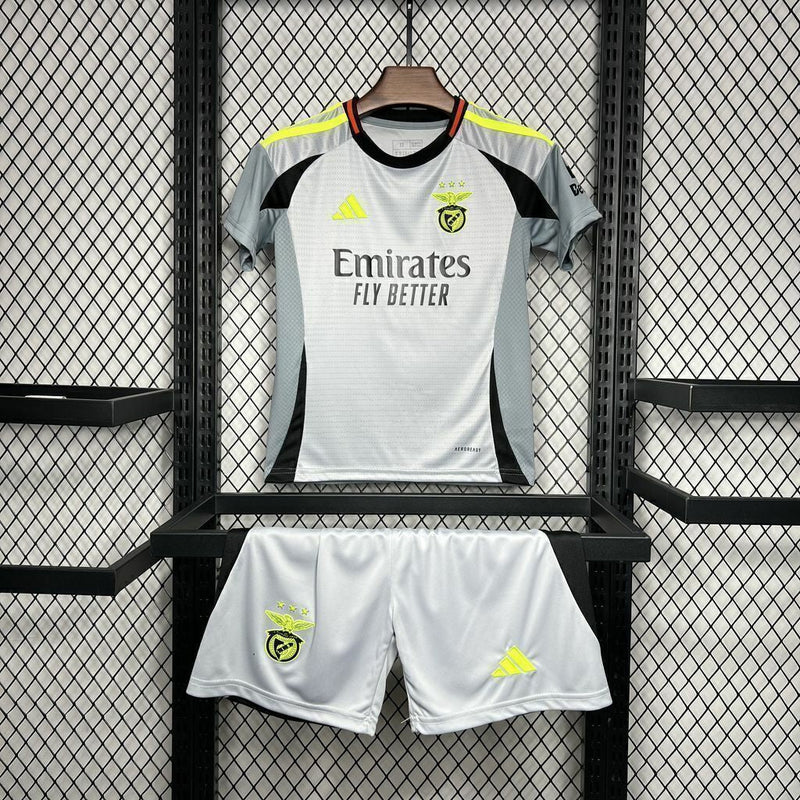 Conjunto infantil terceiro equipamento 2024/25 cinza