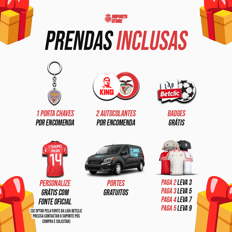 Camisola S L B concept ÁGUIA branca e vermelha 2025/26 - exclusiva