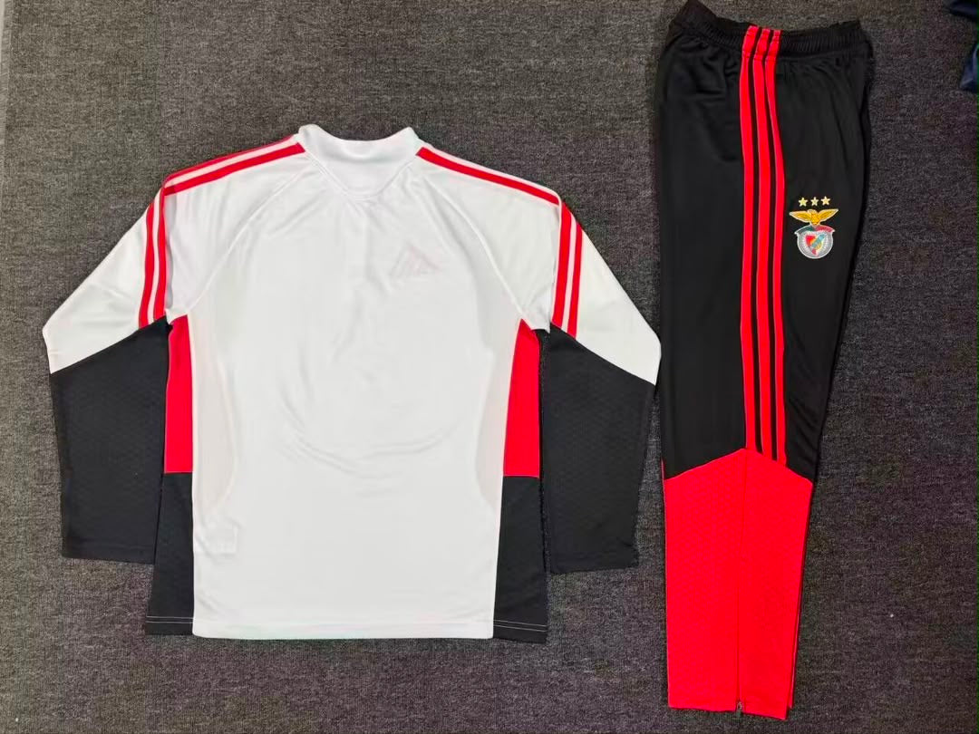 Fato de Treino branco, vermelho e preto 2026/27 Meio fecho