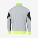 Casaco de treino cinza e verde 2025/26 fecho completo