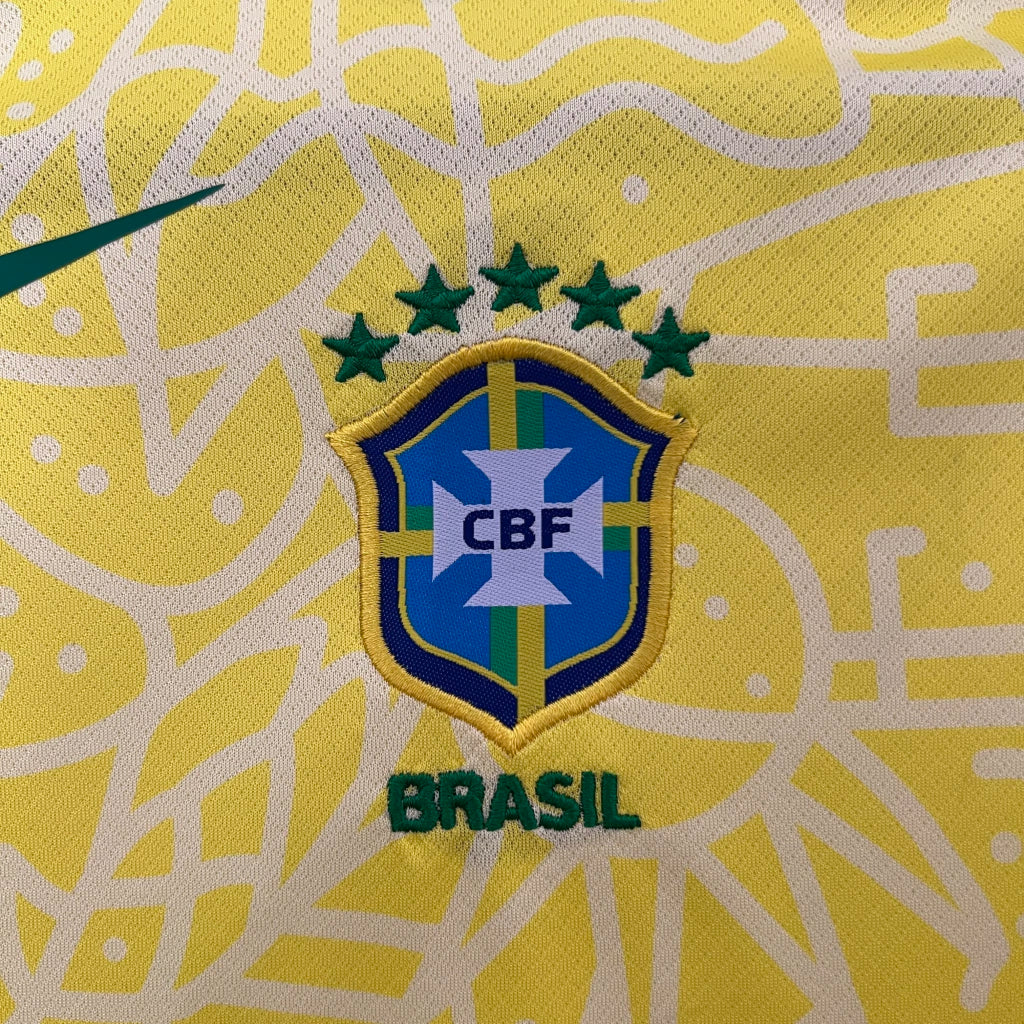 Body bebé Brasil Amarelo - 2025