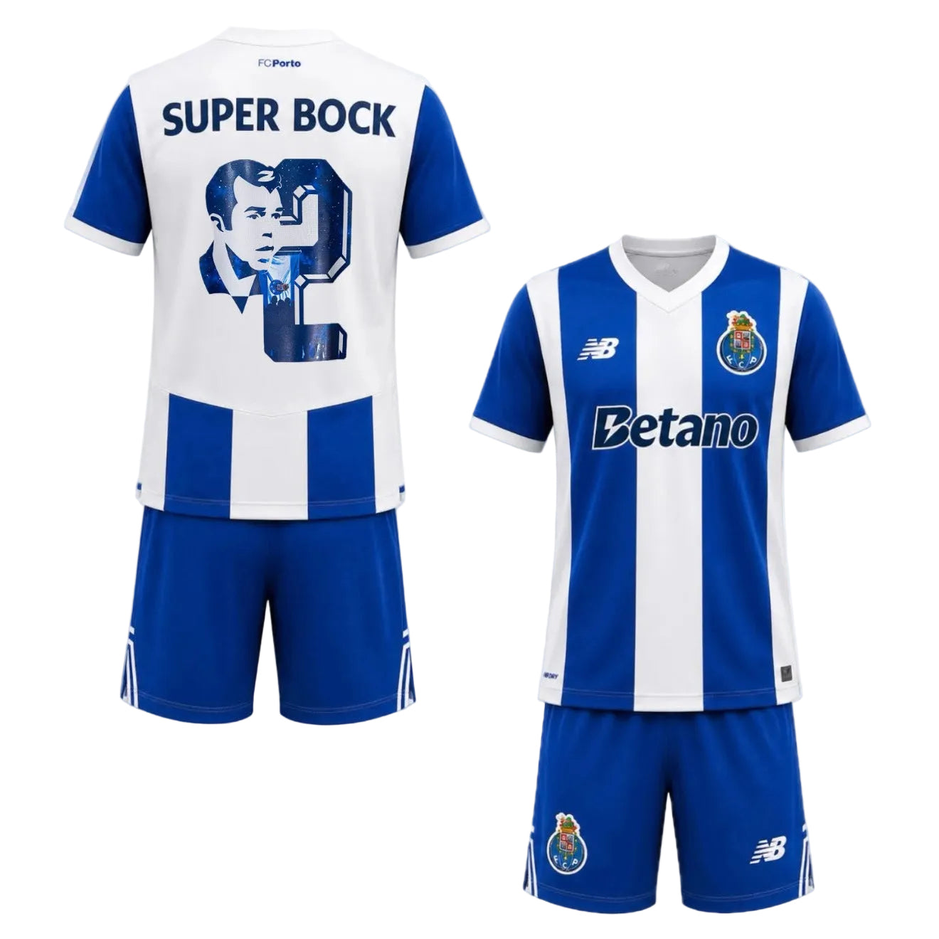 Conjunto infantil dragão JORGE COSTA principal 2026/27 azul e branca – LANÇAMENTO