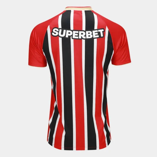 Camisola São Paulo alternativa vermelha/preta  2025/26