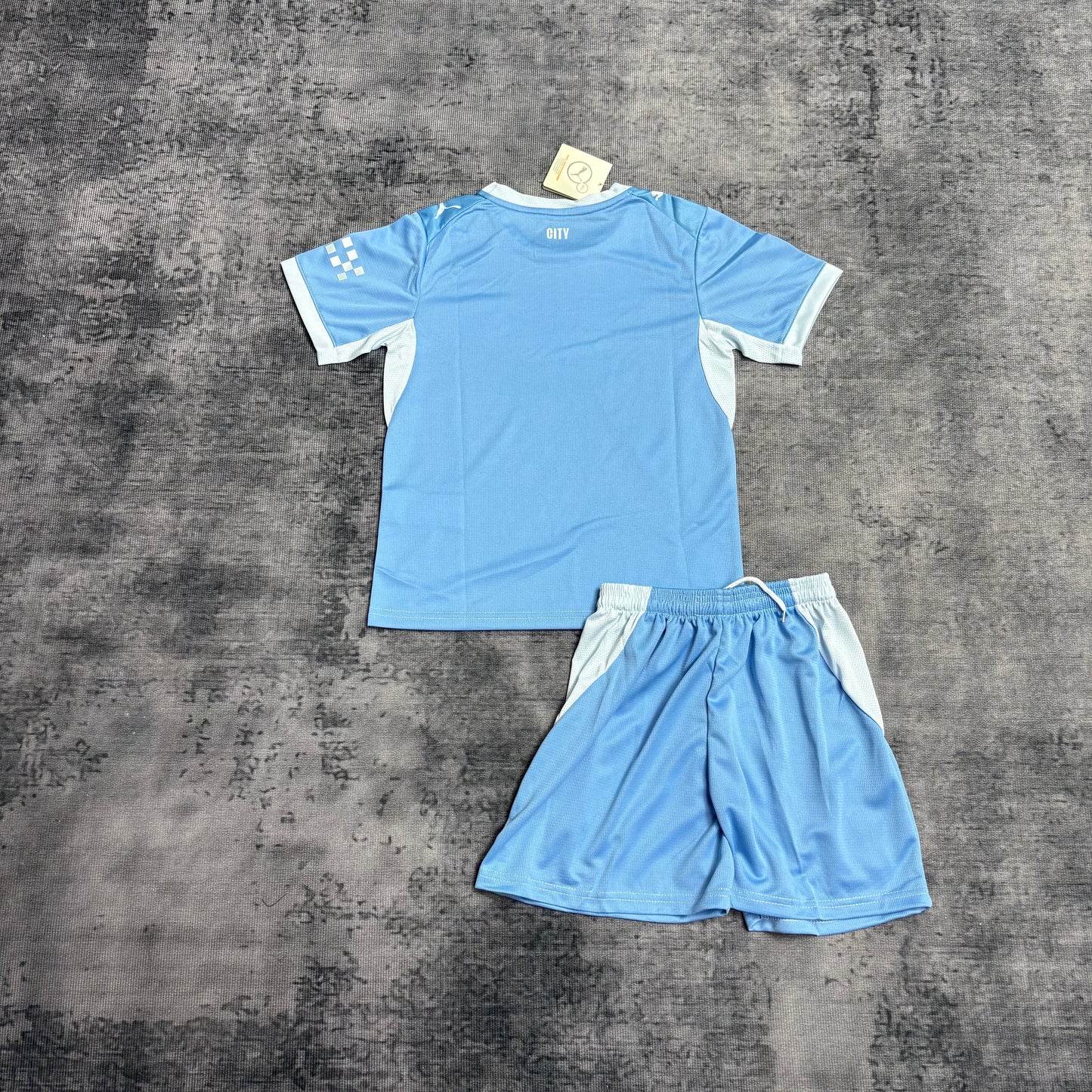 Conjunto Infantil Manchester City home 2026 azul