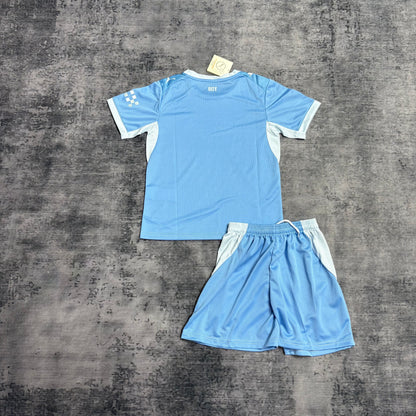 Conjunto Infantil Manchester City home 2026 azul