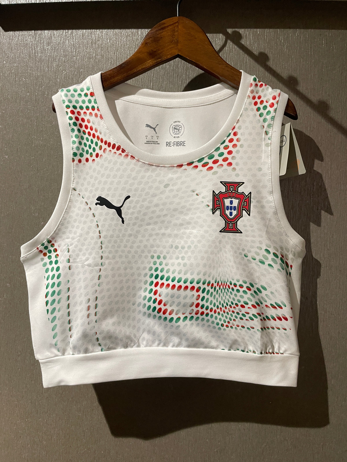 TOP FEMININO Portugal alternativo branco 2025/26
