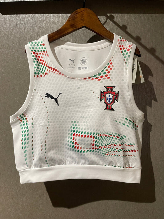 TOP FEMININO Portugal alternativo branco 2025/26