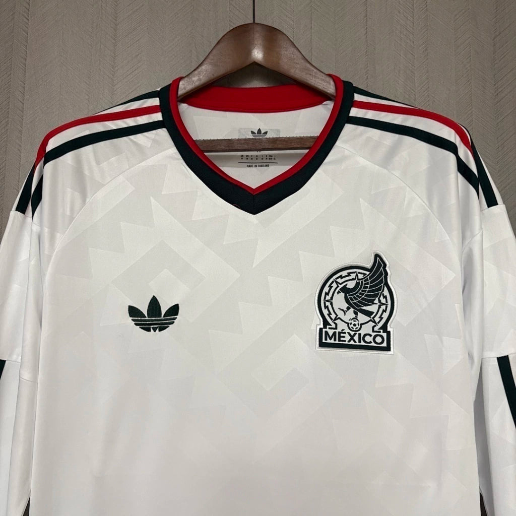 Camisola Seleção do México MANGA LONGA alternativa  branca - Copa do Mundo 2026
