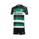 Conjunto infantil principal verde/branco/preto 2024/25