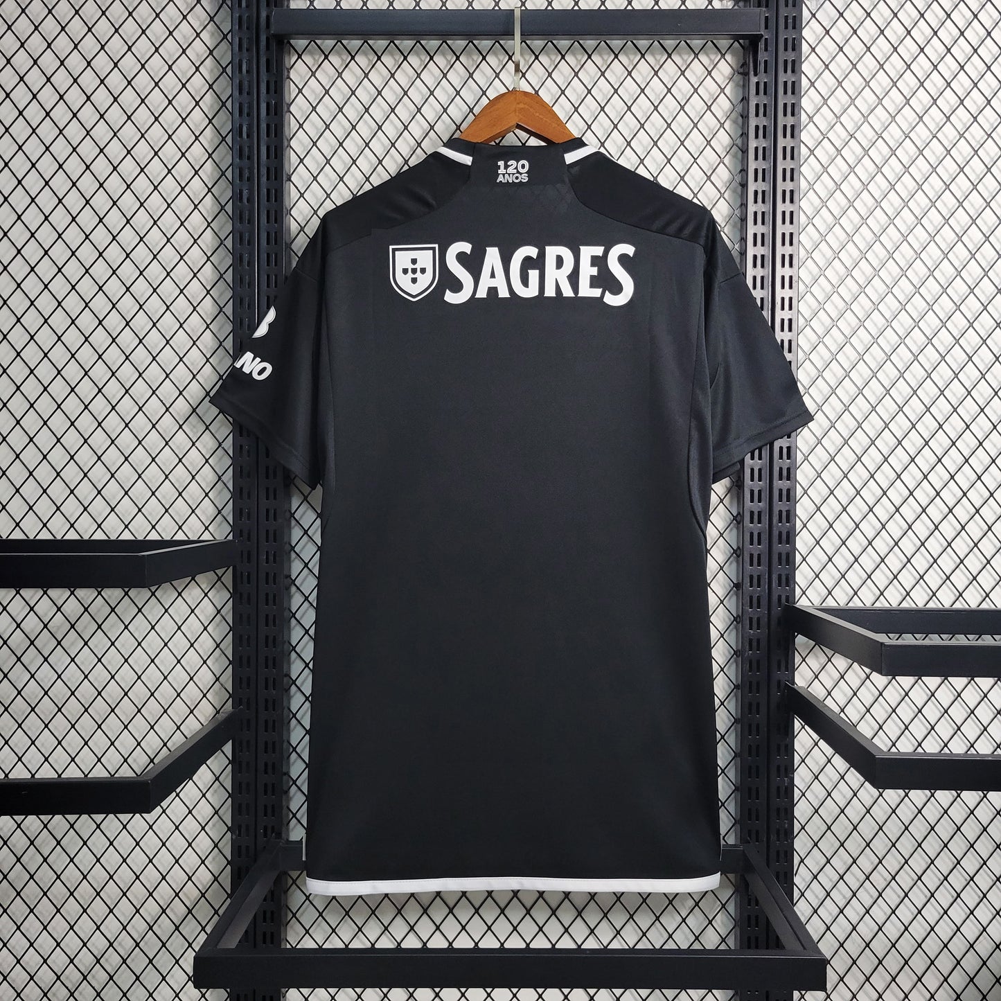 Camisola S L B retrô alternativa preta 2023/24