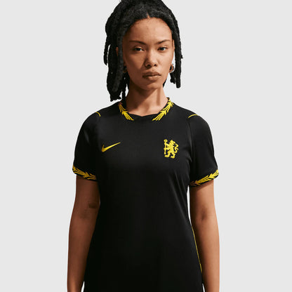 Camisola Chelsea FEMININA alternativa preta 2026/27