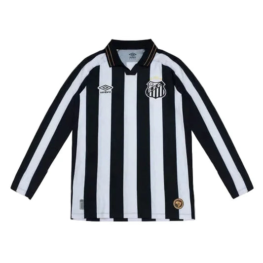 Camisola Santos Alternativa Branca e Preta 2026/27 Manga Comprida